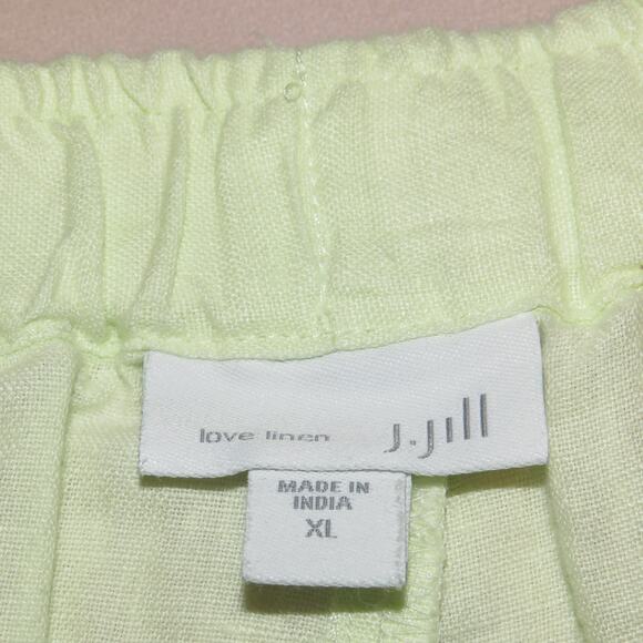 J. Jill Love Linen Pastel Green Linen Casual Drawstring Pants - Picture 7 of 9